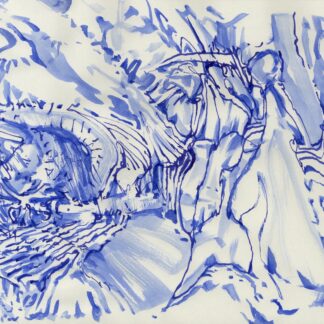 Luis Alonso, "Blue 29," 2022, ink on paper