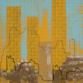 Zemma Mastin White, "Inner City II," mixed media on canvas