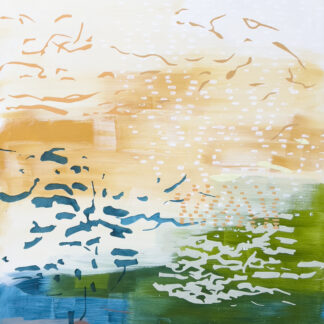 Laura Fayer, "Sweet Escape," acrylic and Japanese paper on panel