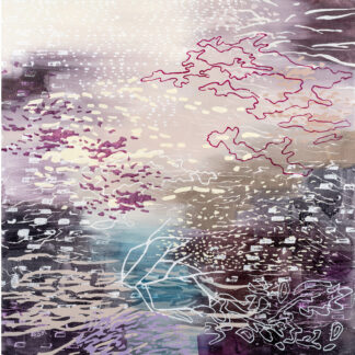 Laura Fayer, "Beautiful Wind," acrylic and Japanese paper on canvas