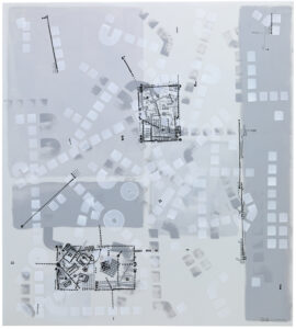 Paul Michael Graves, "Drawing 20.06.2022.," acrylic, sumi ink on drafting film