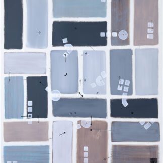 Paul Michael Graves, "Drawing 12.07.2022.," acrylic, sumi ink on drafting film