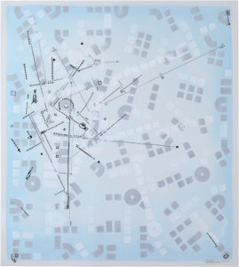 Paul Michael Graves, "Drawing 10.07.2022.," acrylic, sumi ink on drafting film
