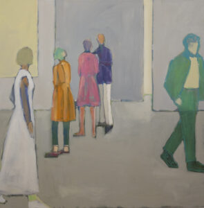 Sarah Benham, "The Green Suit," oil on canvas