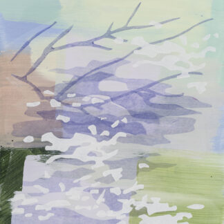 Laura Fayer, "Kinship 101," acrylic, Japanese paper on paper