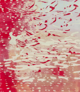 Laura Fayer, "Eden 309," acrylic, Japanese paper on paper