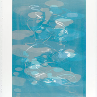 Liz Dexheimer, "What Lies Beneath Blues II," monotype