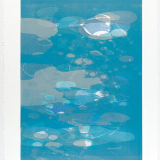 Liz Dexheimer, "What Lies Beneath Blues I," monotype