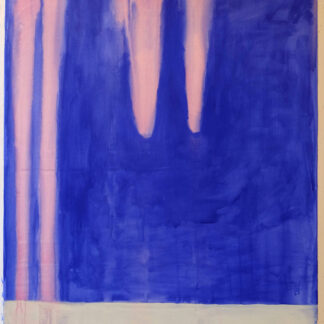 Eugene Brodsky, "Waterfall," paint, silk on panel