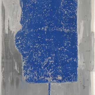 Eugene Brodsky, "Piece with Extension on Bottom," ink, acrylic, silk on wood