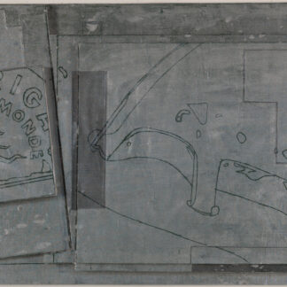 Eugene Brodsky, "Pop up Cover and Car," ink, acrylic, silk on wood