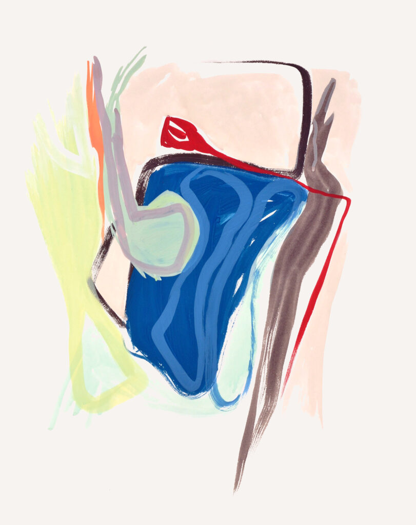 Pauline Galiana, "Inside 28," gouache on paper