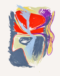 Pauline Galiana, "Inside 21," gouache on paper