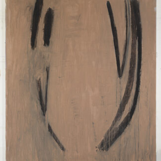 Eugene Brodsky, "Pink and Brown," ink, acrylic on silk mounted on linen