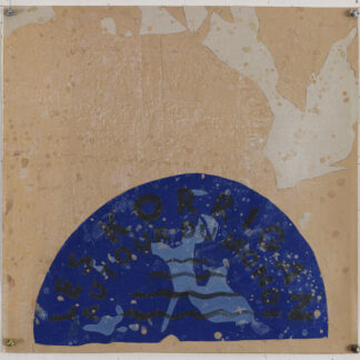 Eugene Brodsky, "Les Korigan," ink, graphite on collaged silk