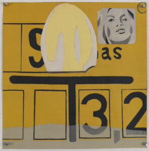 Eugene Brodsky, "Kate Moss," ink, graphite on collaged silk