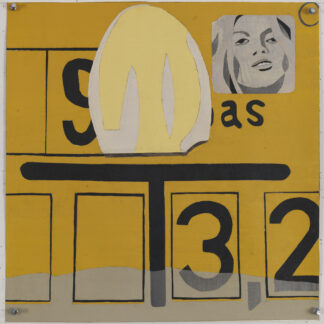 Eugene Brodsky, "Kate Moss," ink, graphite on collaged silk