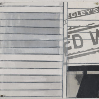 Eugene Brodsky, "Gray Truck," ink, graphite on collaged silk