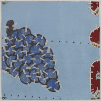 Eugene Brodsky, "Grapes," ink, graphite on collaged silk
