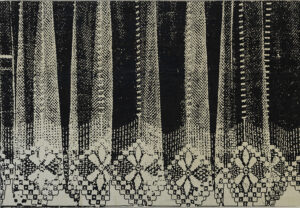 Eugene Brodsky, "Lace Horizontal," paint, silk on panel