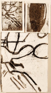 Eugene Brodsky, "SP 9 (Mash Up)," mixed media on linen and silk