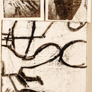 Eugene Brodsky, "SP 9 (Mash Up)," mixed media on linen and silk
