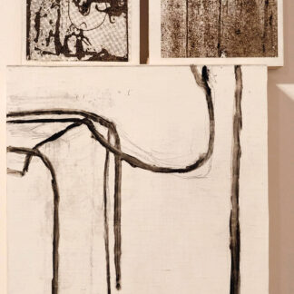 Eugene Brodsky, "SP 8 (Fence)," mixed media on linen and silk