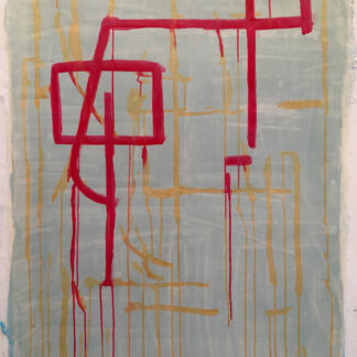 Eugene Brodsky, "Starting Red," ink on silk