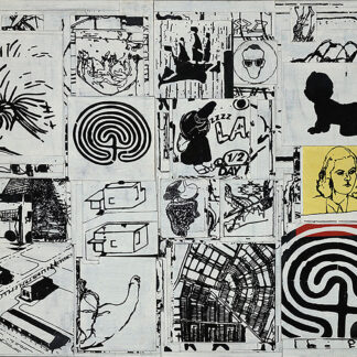 Eugene Brodsky, "Storyboard 19," mixed media on wood panel