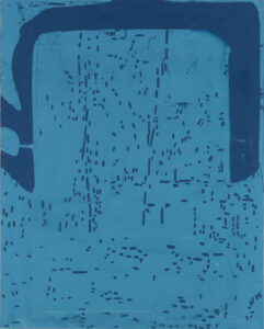 Eugene Brodsky, "Arch (Blue)," oil, linen on panel