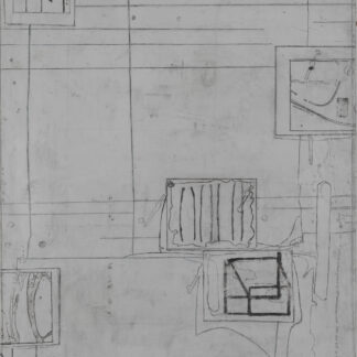 Eugene Brodsky, "Wall (Map)," oil, graphite, wax, linen on panel
