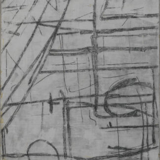 Eugene Brodsky, "Sail," oil, graphite, wax, linen on panel