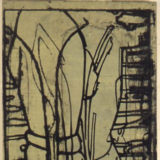 Eugene Brodsky, "The Priest," silkscreen ink, silk on panel
