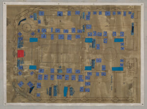 Eugene Brodsky, "LCX Brown," ink, silk on paper