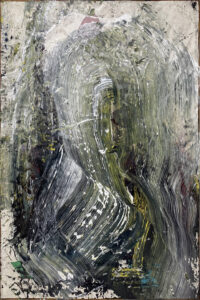 James Greco, "Paper Abstraction 3," latex, enamel, acrylic paint on stretched paper mounted on artist frame