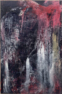 James Greco, "Paper Abstraction 6," latex, enamel, acrylic paint on stretched paper mounted on artist frame