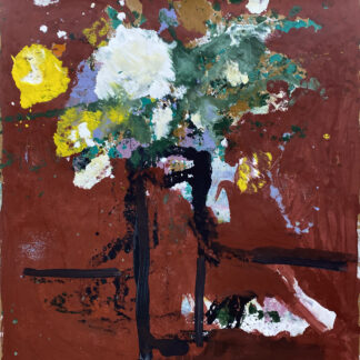 James Greco, "Abstract Floral 6," acrylic, tempera paint on paper