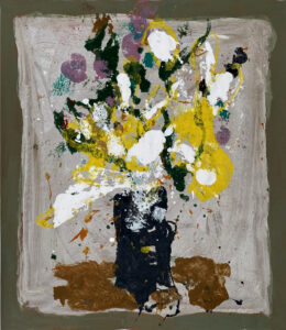 James Greco, "Floral Abstract 4," acrylic, tempera paint on paper
