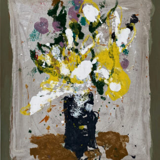 James Greco, "Floral Abstract 4," acrylic, tempera paint on paper