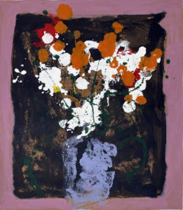 James Greco, "Floral Abstract 2," acrylic, tempera paint on paper