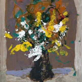 James Greco, "Floral Abstract 1," acrylic, tempera paint on paper
