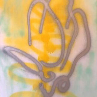 Thomas Libetti, "Magnolia," spray enamel on paper