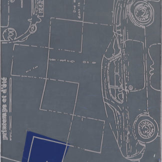 Eugene Brodsky, "Car Sideways," oil on canvas, silkscreen ink on plastic