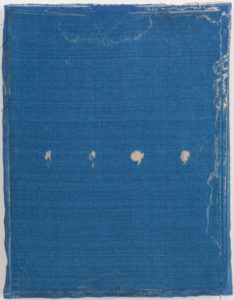 Eugene Brodsky, "Blips (Reference)," ink, silk on panel