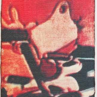 Eugene Brodsky, "Cleaver (Source)," ink, silk on panel