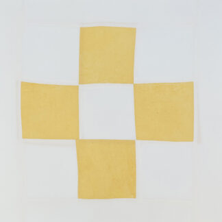 Bastienne Schmidt, "Natural Grids 3," mixed medium, muslin fabric on canvas