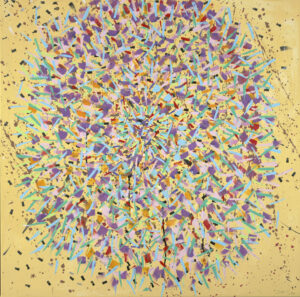 Zemma Mastin White, "Burst," flashe paint on canvas