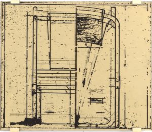 Eugene Brodsky, "JJP Plan Small," oil on canvas, silkscreen ink on plastic