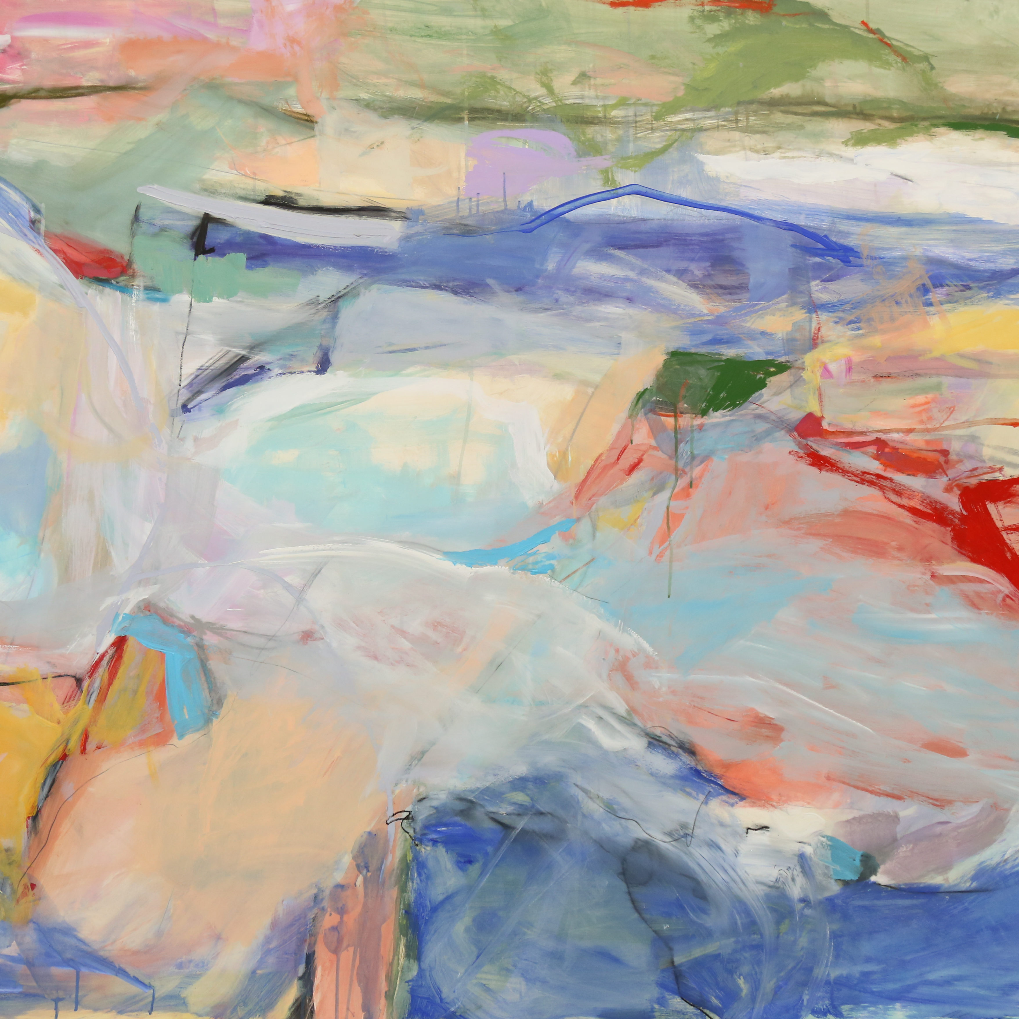 Claudia Mengel, "Johnson Vermont I," acrylic on paper