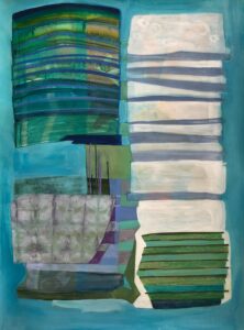 Mary Manning, "Taavars," mixed media on paper